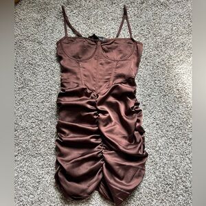 Brown Pretty Little Thing PLT Corset Dress
